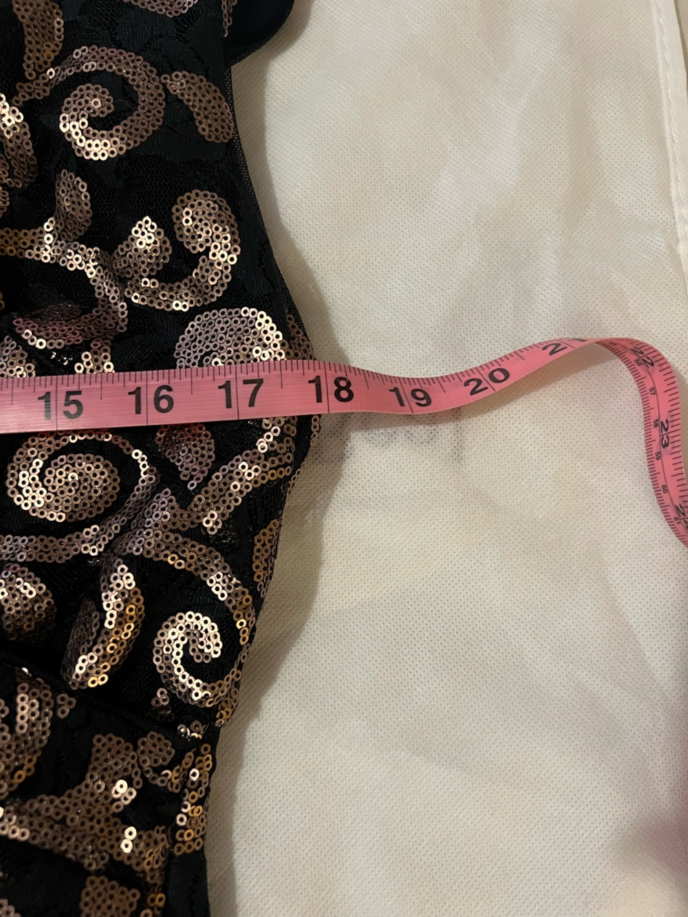 Lauren Ralph Lauren Dress Size 8 Black Bronze Sequin Lace Sheath Cocktail Dress - Picture 10 of 11
